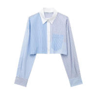 Camisa elegante de popelina de manga larga para mujer en otoño con pantalones rectos decorativos, ropa de dormir, nueva llegada, transfronteriza - details 3