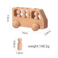 1Set Montessori de madera juguetes para niños de madera de Peg de muñecas de coche autobús niños educativo juguete de - details 7