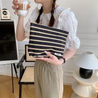 Bolsa de maquillaje a rayas de lona, ​​bolsa de lápiz labial de gran capacidad, bolsa de cosméticos, organizador de artículos de tocador, bolsa de almacenamiento, reorganización - details 13