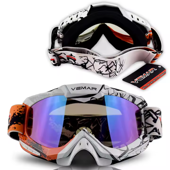 Gafas de Motocross VEMAR A prueba de golpes, Anti-polvo, Ligeras para Ciclismo, Motocicleta, Deportes al Aire Libre, ATV, MTB - 1
