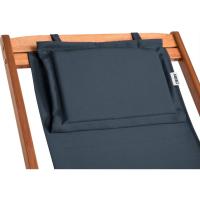 Tumbona plegable de madera de acacia, carga 160 kg, silla de jardín/playa, transpirable, ajustable, roja. - details 12