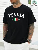 Camiseta de hombre 100% algodón puro, cuello redondo casual, impresión de letras no transparente, lavable a máquina - 180g - details 6