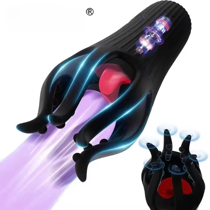 Leten masturbador para lamer la lengua masculina, mamada, orgasmo, masturbación, glande de 10 velocidades, masajeador vibratorio, entrenamiento de resistencia, Juguetes sexuales - 1