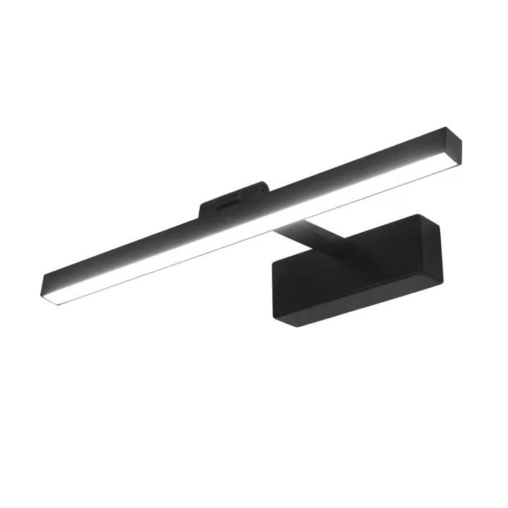 Lámpara LED de techo GOECO diseño recto, color negro, 40x18x5 cm, luz blanca 6500K, 9W, decoración moderna para baños y vestidores - 1