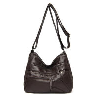 Bandolera pequeña vintage de piel sintética para mujer, bolso de hombro informal de doble capa, bolso de compras para teléfono - details 11