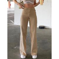 Vaqueros holgados de moda Retro para mujer, cintura alta, pierna recta, estilo coreano, vaqueros informales de primavera - details 5