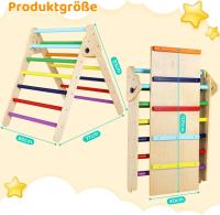 Set Triangular 2 en 1, Juguetes de Escalada para Bebés, Parque Infantil Interior, Juguetes de Escalada Plegables para Niños Pequeños, de Madera para Mayores de 2 Años, Gimnasio Infantil - details 3