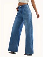Baquetas de gato para mujer, cintura versátil, piernas anchas, lavables, cuarto grado, jeans usables - details 4