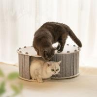 Cama túnel para gatos de fieltro en forma de S, nido para gatos semicerrado ventilado desmontable, resistente a los arañazos con agujeros, casa escondite para gatos - details 2