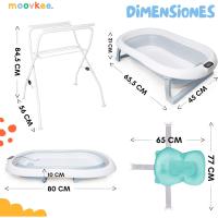 Bañera Plegable para Bebé de 80cm con Soporte Bañera de Bebé con Termómetro - details 18