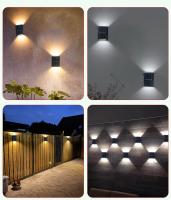 Lámpara Solar de pared para exteriores, luz LED para arandela de pared, impermeable, iluminación luminosa hacia arriba y hacia abajo, decoración de paisaje de calle de jardín - details 0
