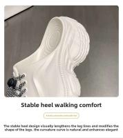 Sandalias con cordones de suela gruesa para mujer, zapatillas de playa al aire libre con aumento de altura, diseño de zapato plano, verano 2025 - details 4