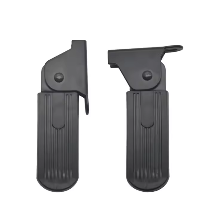 2 uds ciclomotor eléctrico Pedal delantero Scooter Pedal plegable almohadilla de soporte de pierna placa de acero engrosada accesorios para bicicleta eléctrica 7cm - 1