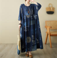 Vestido Vintage de Algodón de Manga Larga Talla Grande, Elegante y Suelto para Mujeres - details 36