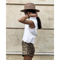 Pantalones cortos Retro con estampado de leopardo para mujer, ropa de calle con botones y cremalleras caídas, moda Y2k, verano - details 7
