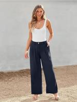 Cargo de cintura alta para mujer Pantalones rectos primavera-otoño - details 27