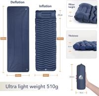 Colchón Inflable Portátil Esterilla Ligero, Resistente, Ideal para Acampar, Viajar a la Playa - details 6