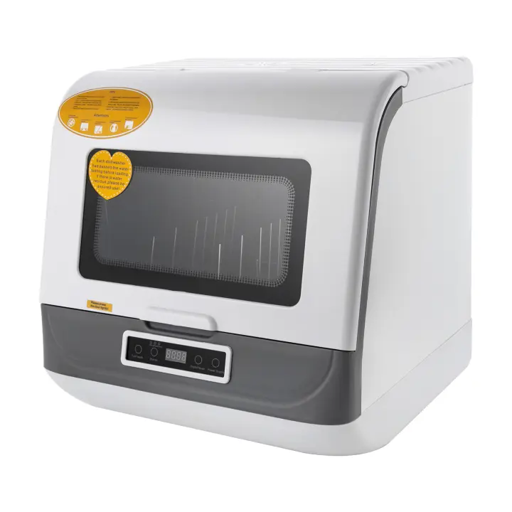 Lavavajillas compacto portátil para encimera, secado a vapor a alta temperatura, inhibe bacterias, 1200W - 1
