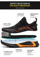 Zapatos de trabajo ligeros y transpirables para hombre, cómodos zapatos de seguridad suaves, zapatos de seguridad estándar europeo, zapatos deportivos con punta de acero - details 2