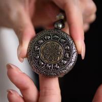 Colgante de dragón del zodiaco con gastos de fantasma de montaña de cinabrio mineral Original, collar Tangka para hombres y mujeres - details 3