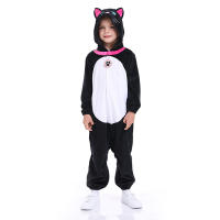 Mono de gato negro para niños, mono de animales, Cosplay de gatito, Onesies de Anime para niños, disfraces de animales para fiesta de Halloween y Navidad - details 3