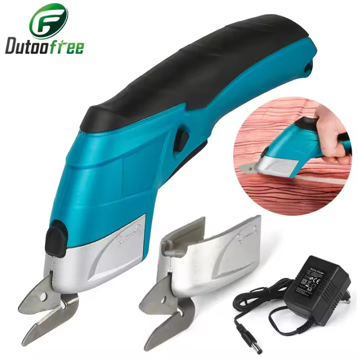 Tijeras Eléctricas Inalámbricas Recargables 3.6V para Costura y Corte de Tela con 2 Cuchillas Herramientas de Corte para PVC Cuero Terciopelo - 1