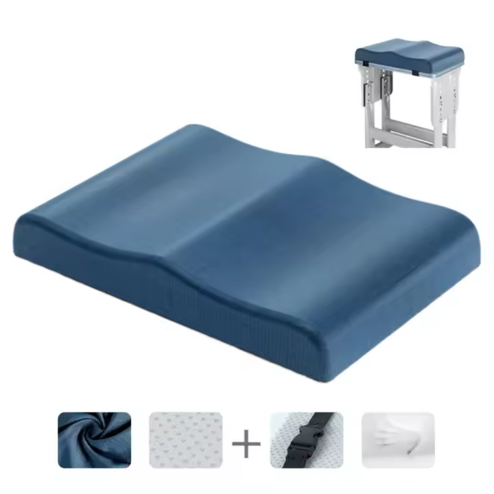Cojín de asiento antideslizante para hemorroides, cojín rectangular de rebote para asiento de coche, cómodos cojines universales para asiento de oficina para estudiantes - 1