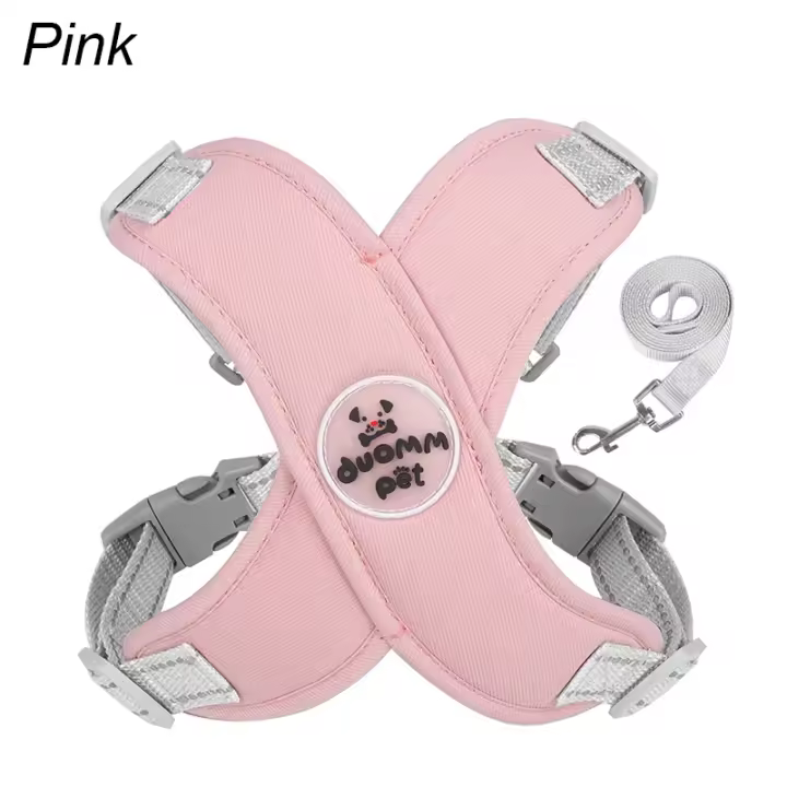 Conjunto de arnés reflectante ajustable y transpirable para perros y gatos - 1