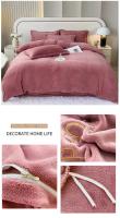 Funda de edredón de terciopelo de cristal cálido, bordado sólido, juego de cama de lujo para pareja, tamaño queen y king, Invierno - details 8