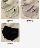 Bragas sin costuras para mujer, lencería de seda helada, bragas de gato, ropa interior Sexy, conjunto de ropa interior íntima ultrafina, 3 uds. - details 2