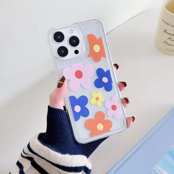 Funda de Teléfono Transparente TPU para iPhone con Diseño Floral Suave Compatible con iPhone 14 13 11 12 15 Pro Max 14 Plus 15 Plus - 1