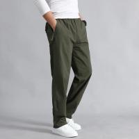 Ropa de hombre Pantalones Lápiz Cargo Color sólido Bolsillos Elástico Cintura alta Casual Moda Primavera Otoño Pantalones vintage - details 4