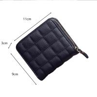 Cartera Corta para Mujer de Cuero PU Estilo Plaid con Hilo Cartera Pequeña con Cierre de Cremallera Bolsa para Tarjetas y Monedero Elegante - details 15