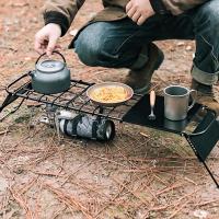 Mini mesa plegable para barbacoas de camping, mesa de café plegable de metal de altura regulable, equipo de cocina de camping - details 4