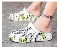 Sandalias De Hombre Talla Grande Con Suela Gruesa Antideslizante Para Playa Y Jardín EVA Cómodas Clogs Casuales Color Camuflaje - details 15