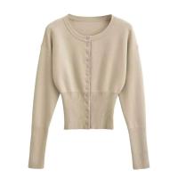 Suéter de Punto con Cuello Redondo Abrigo Suelto para Mujer con Botón Oculto Cálido, Moda y Estilo - details 7