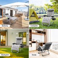 Sillón, sillón de exterior de 5 posiciones, chaise plegable con colchón, cuna plegable para acampar, sillones resistentes al aire libre - details 4