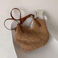 Bolso de mano de paja de gran capacidad para Mujer, Bolso de hombre, informal, de viaje, de mimbre, para Playa y Verano - details 1