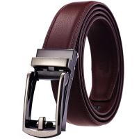 Cinturón de Negocios de Cuero Genuino BUNO Tamaño Grande Hebilla Automática de Metal Negro - details 9