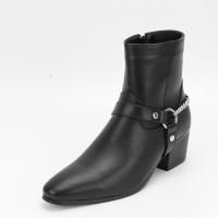 Botas de moda para hombre con cadena y tacón alto. - details 3