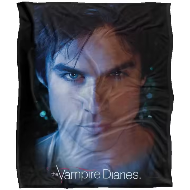Manta de tiro súper suave con tacto sedoso con licencia, Vampire Diaries, wooden Eyes - 1