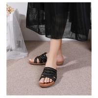2025 Sandalias planas transpirables con diamantes de imitación - Zapatos de verano cómodos y bohemios para mujer para la playa, fiestas y uso diario, elegante moda primavera-verano - details 10