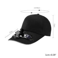 Gorra de béisbol con energía solar de verano, visera con ventilador de refrigeración para uso en exteriores - details 10