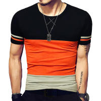 Camiseta de manga corta para hombre, ropa de calle informal de retales, Hip Hop, M-5XL, novedad de verano, 2024 - details 7