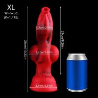 Leten perro nudo realista fantasía monstruo Animal consolador grande Lobo Anal Plug 18 juguete sexual parejas juego sexy tоy xxl - details 11