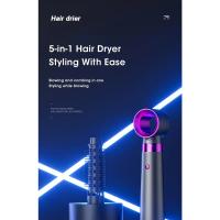 Secador de pelo multifunción 5 en 1, peine de aire caliente, rizador automático, peine de pelo liso, herramienta de estilo de salón, secado rápido - details 0