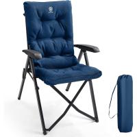 Silla de Camping Plegable Capacidad de 150 kg Respaldo Alto tamaño pequeño Plegable Silla de jardín Acolchada de Lujo con 4 Posiciones, Silla de Pesca Ajustable para balcón - details 25