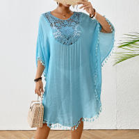 Vestido playero de talla grande para mujer, suave, de ganchillo, falda envolvente para bikini, para trajes de baño, tallas extendidas, elementos esenciales para vacaciones - details 22