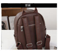 Mochila retro simple de cuero casual para viajes diarios, primera capa de cuero de vaca, mochila para mujer, bolso de cuero suave. - details 7