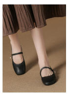 Zapatillas de ballet de piel auténtica, estilo suave de noche, zapatos sencillos - details 20